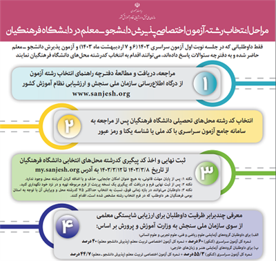 نحوه انتخاب رشته دانشگاه فرهنگیان/ چگونه رشته های انتخابی خود را به سازمان ملی سنجش اعلام کنیم؟